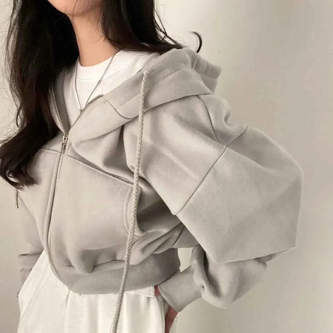 Zip Up Hoodie Layered