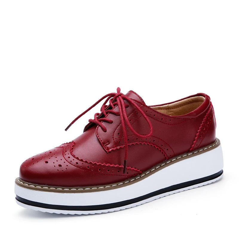 LUW Striped Platform Oxford Shoes Woman