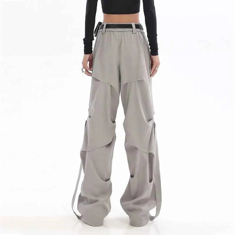 American Stylish Oversize Pleated Cargo Pants