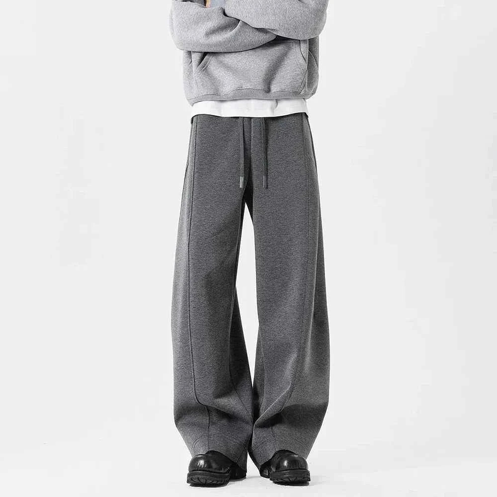 Youthful Wrinkled Campus Straight Leg Sweatpants