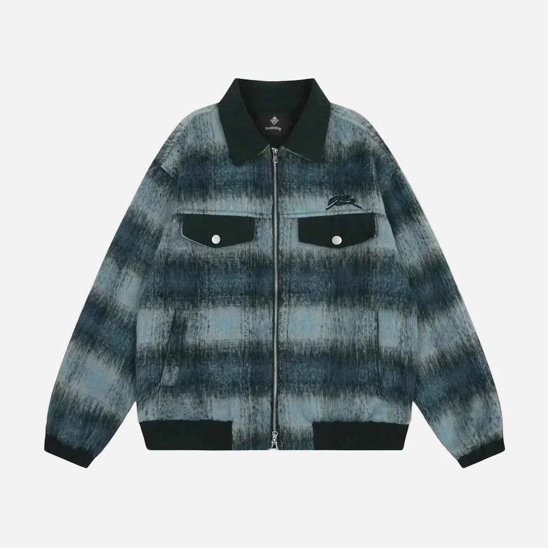 Streetwear Trendy Gradient Woolen Jacket
