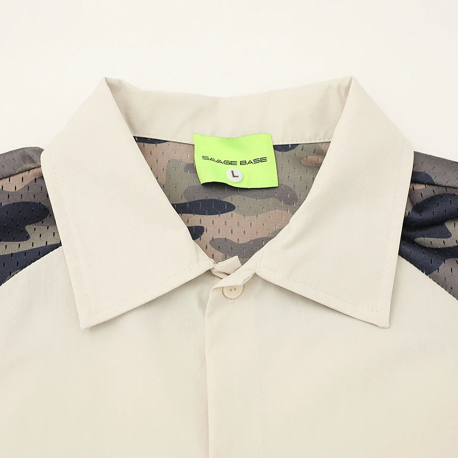 Camouflage Patchwork Streetwear Shirts