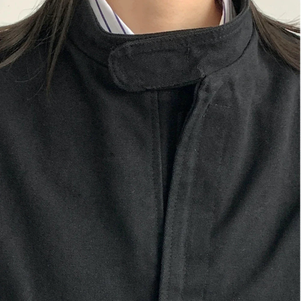 Plain Color Cropped Jacket