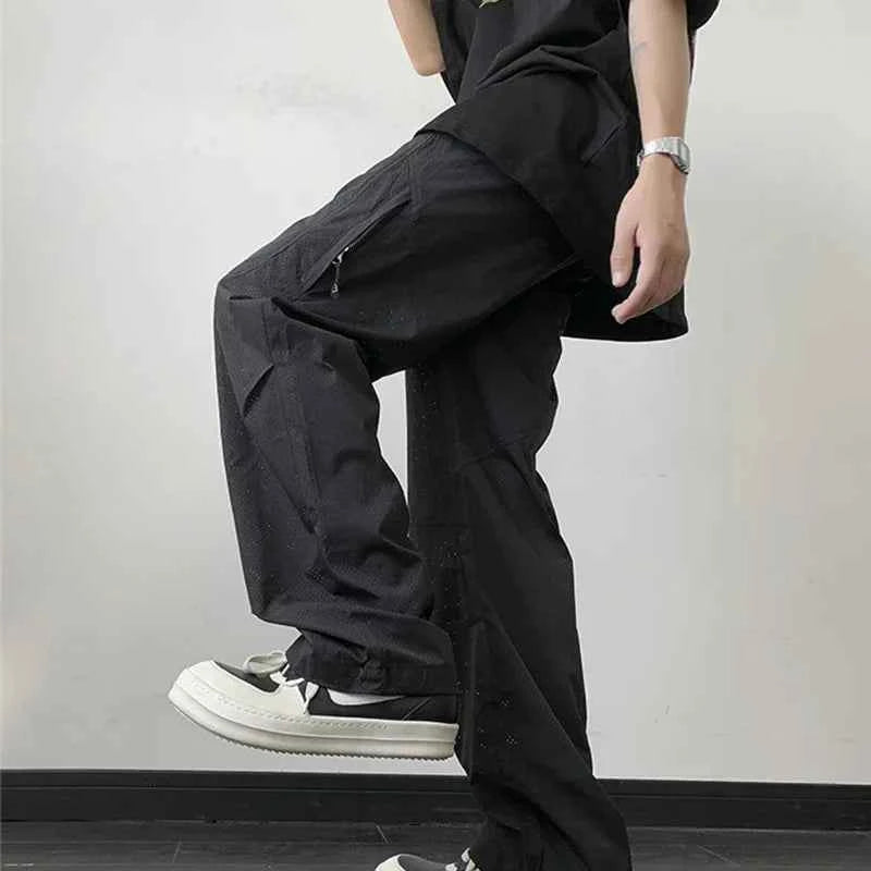 Vintage Streetwear Casual Breathable Mesh Cargo Pants