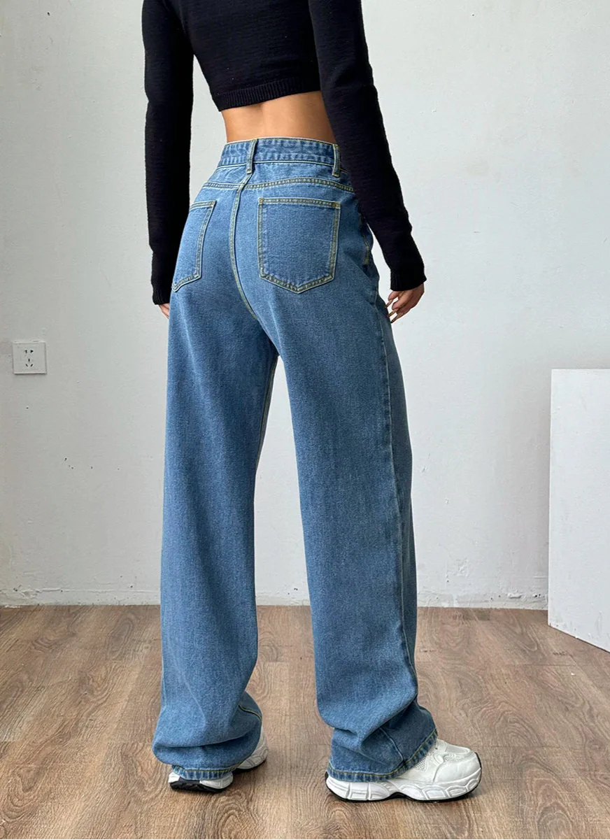 Retro Streetware Baggy Denim Jeans - Luxuryurbanwear