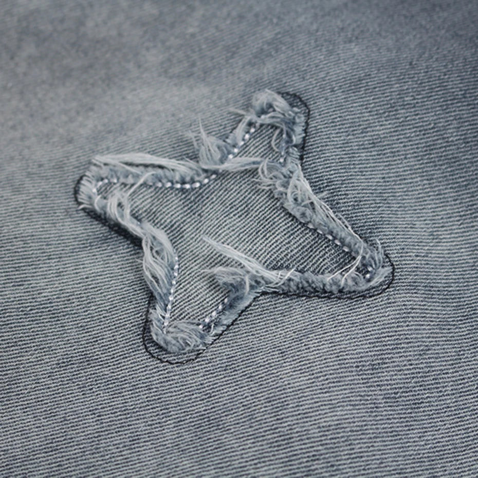 Star Patchwork Streetwear Oversized T-shirts