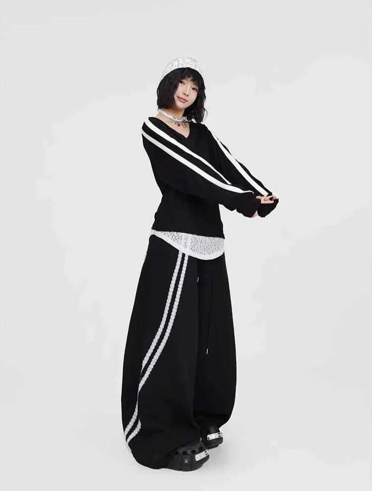 Spicy Black Lace Jazz Leisure Pants