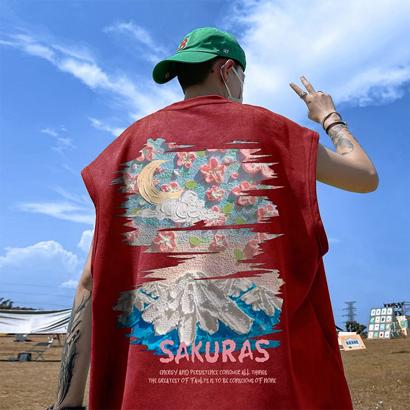 SAKURAS Colorful Scenery Painting T-Shirt
