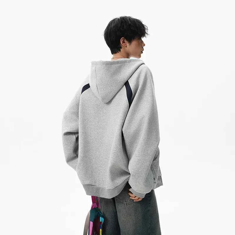 Y2K Minimalist Solid Color Casual Sweatshirt