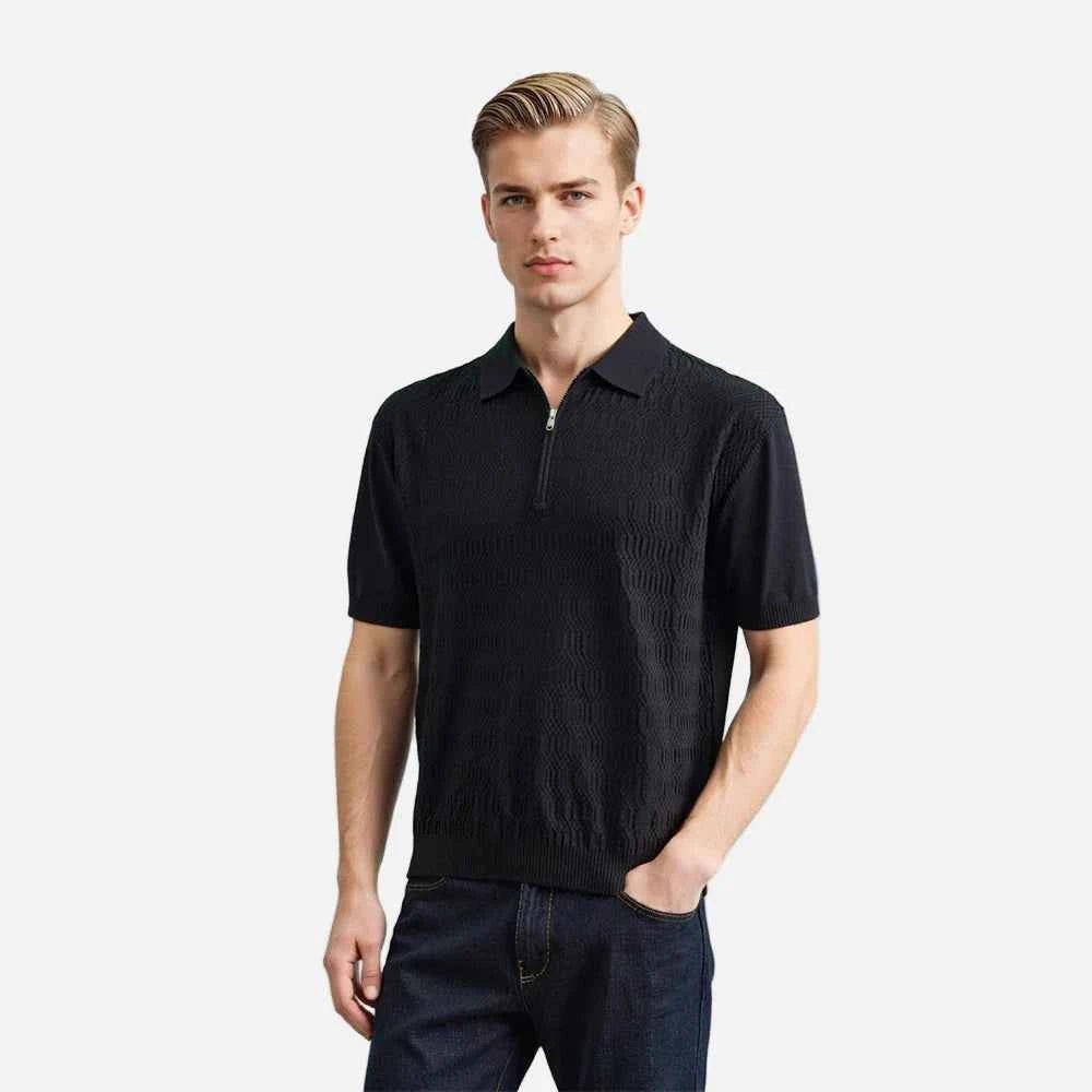 Lightweight Striped Polo Casual T-Shirt