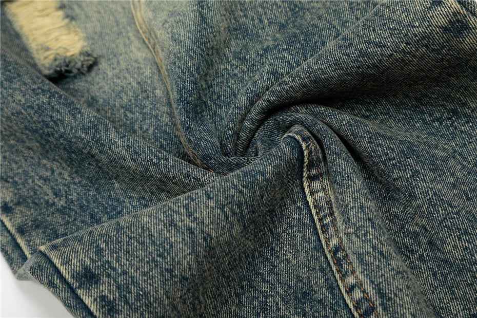 Y2K Elevated Washed Ripped Hole Denim Jeans