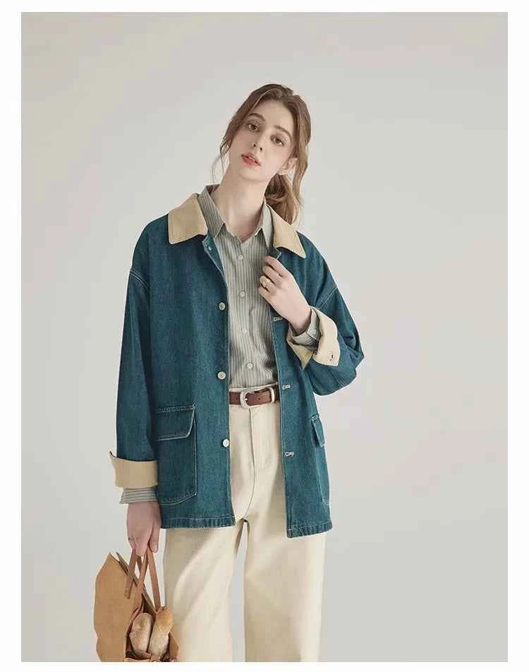 High End American Style Retro Denim Jacket