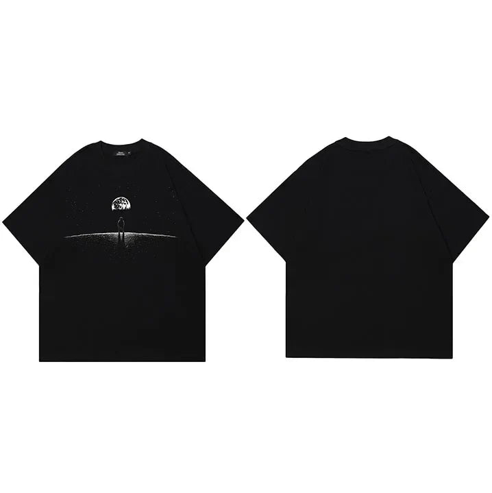 Space Astronaut Graphic Oversized T-Shirt