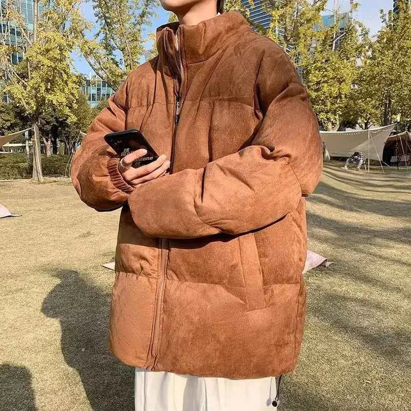 Warm Japanese Style Windproof Fleece Puffer Coat
