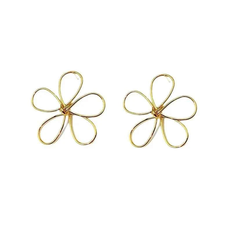 Vintage Hollow Flower Ear Stud Earring