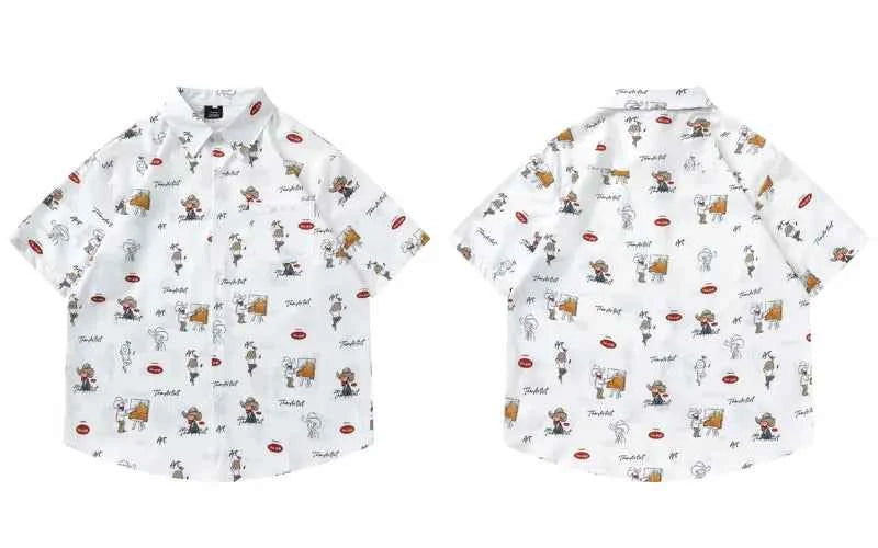 Plush Colorful Van Gogh Graphic Oversize Shirt