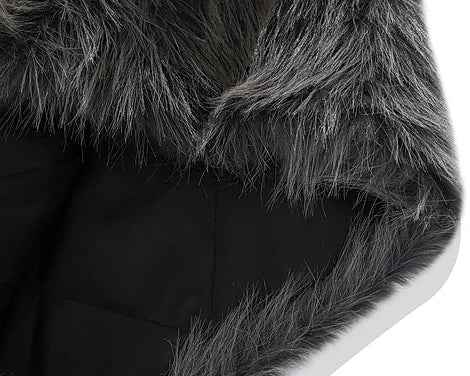 Luxury Thick Quilted Winter Faux Fur Jacket