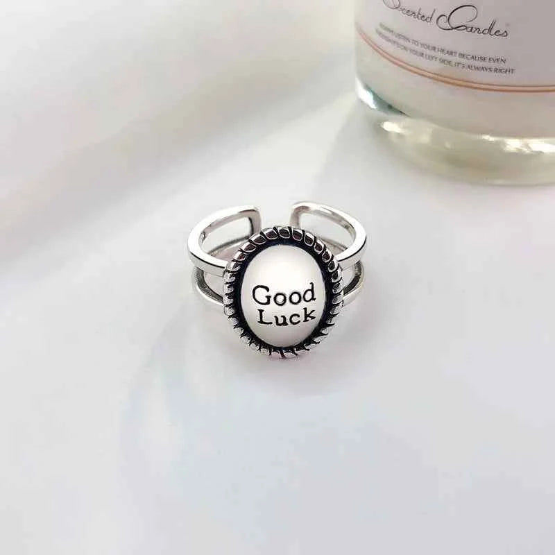 Adjustable Retro Good Luck Egg Ring