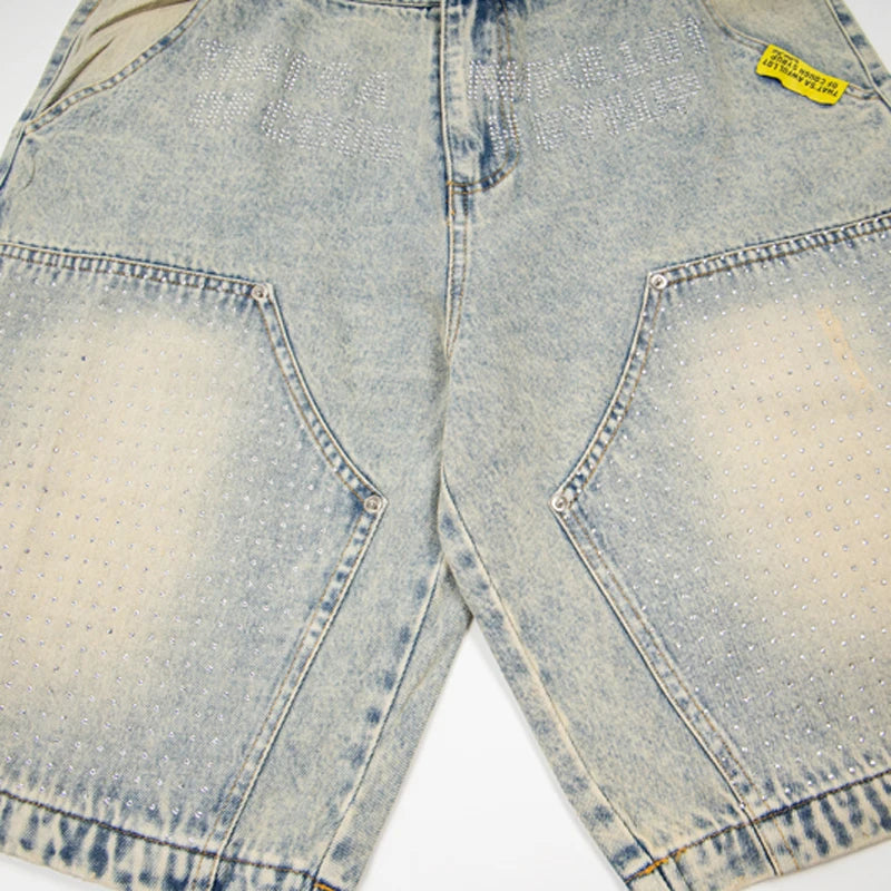 Streetwer Rhinestone Ripped Jeans