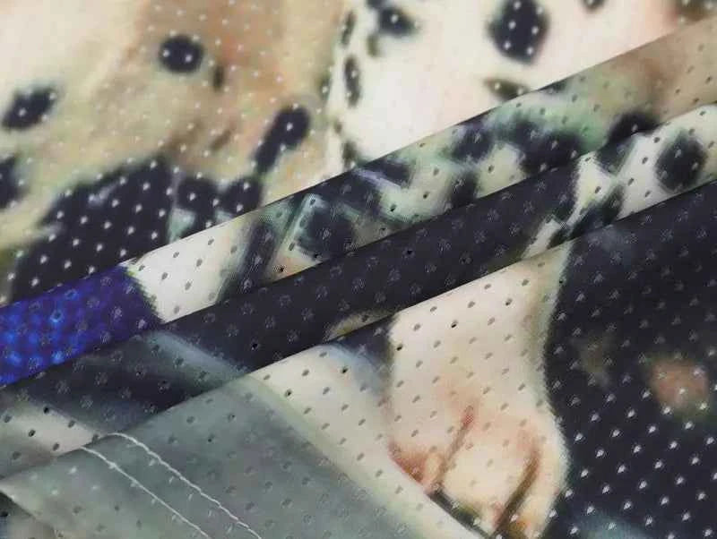 Insulated Dalmatian Graphic Mesh Jersey T-Shirt