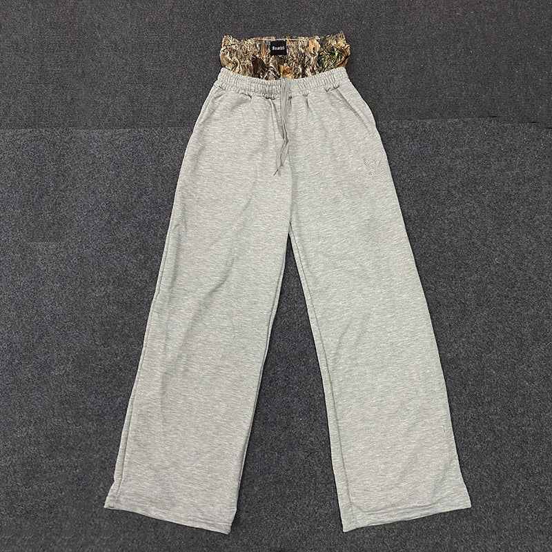 Double Waist Lace-Up Sports Sweatpants