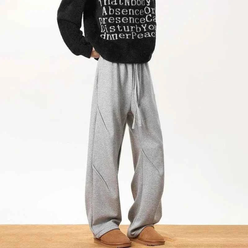 Vintage Straight Leg Pleated Sweatpants