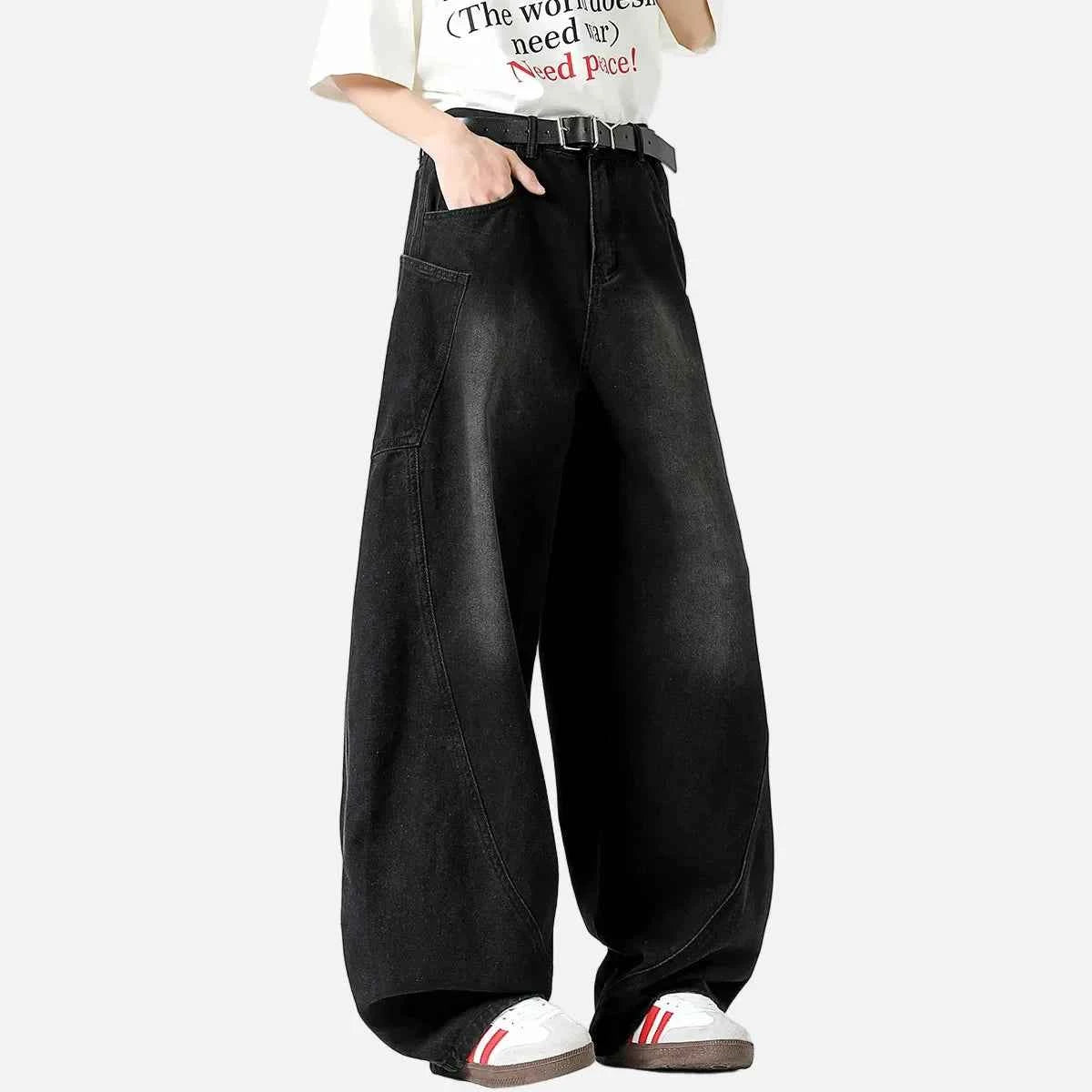 Nostalgic American Style Loose Fit Denim Jeans