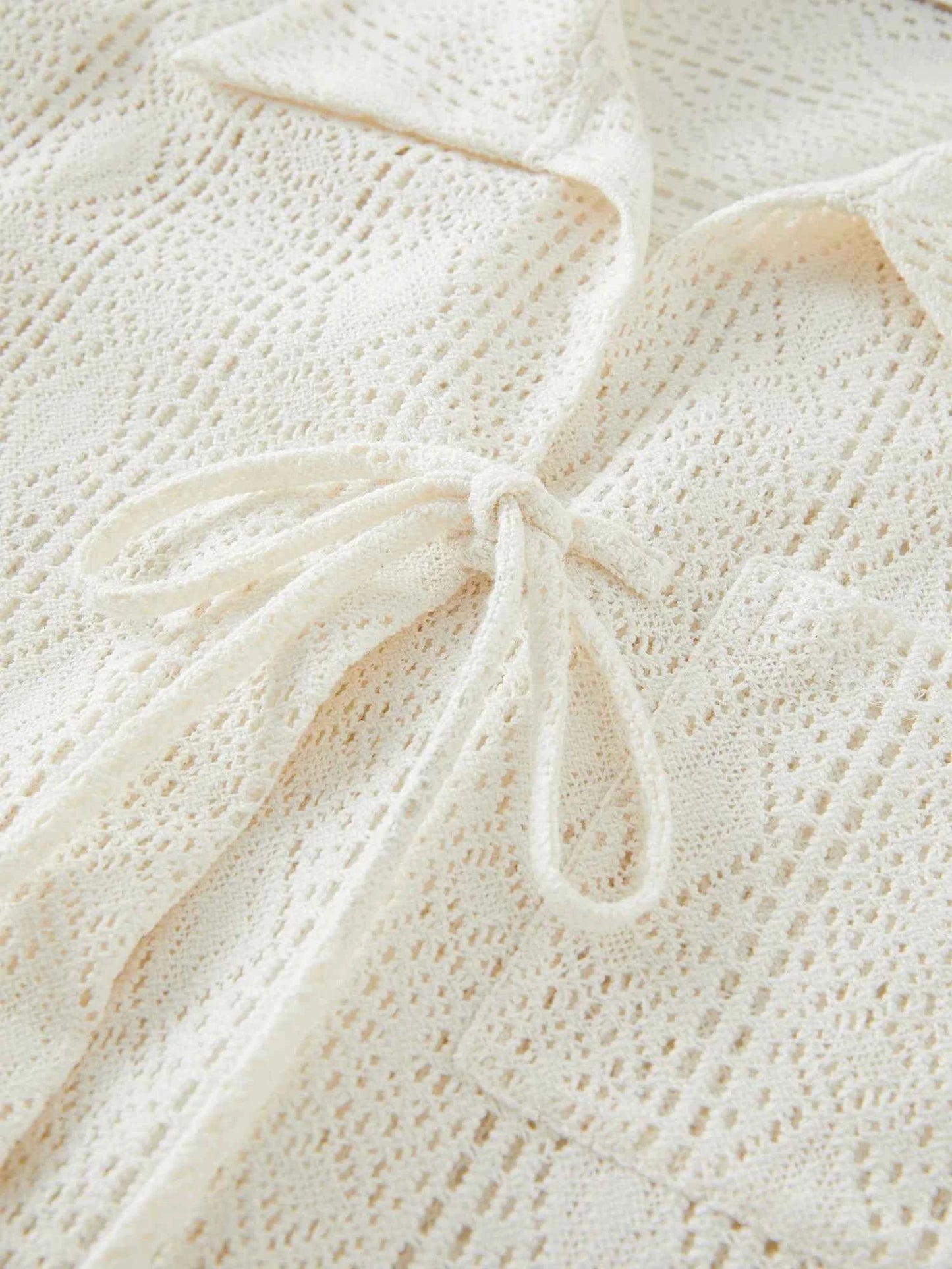 WOmen Hip Hop Chic Lace Detail Knit Cover-Up Cardigan