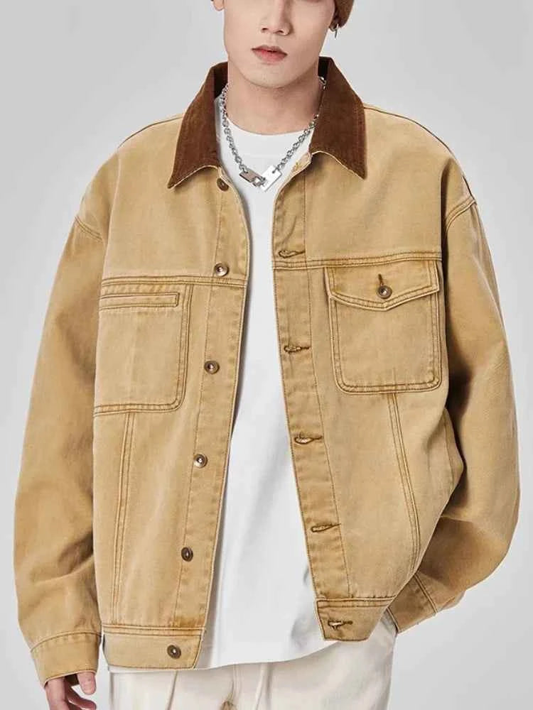 Y2K Vintage Washed Workwear Denim Jacket
