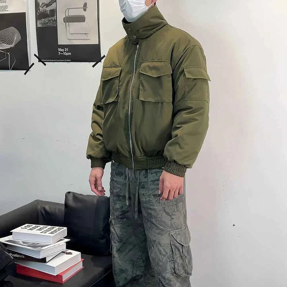 Winter Durable Stand Collar Thickened Jacket