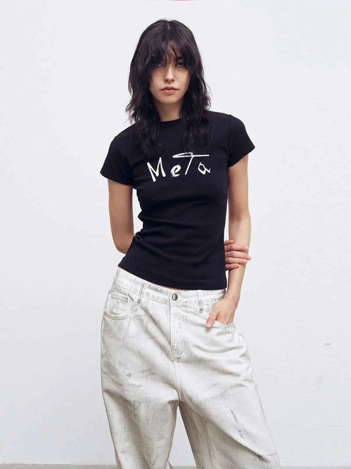 Vintage Letter Print Casual Cotton T-Shirt