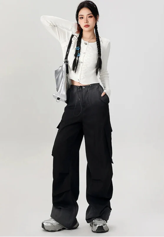 Cozy 90s Style Aesthetic Gradient Sports Cargo Pants - Luxuryurbanwear