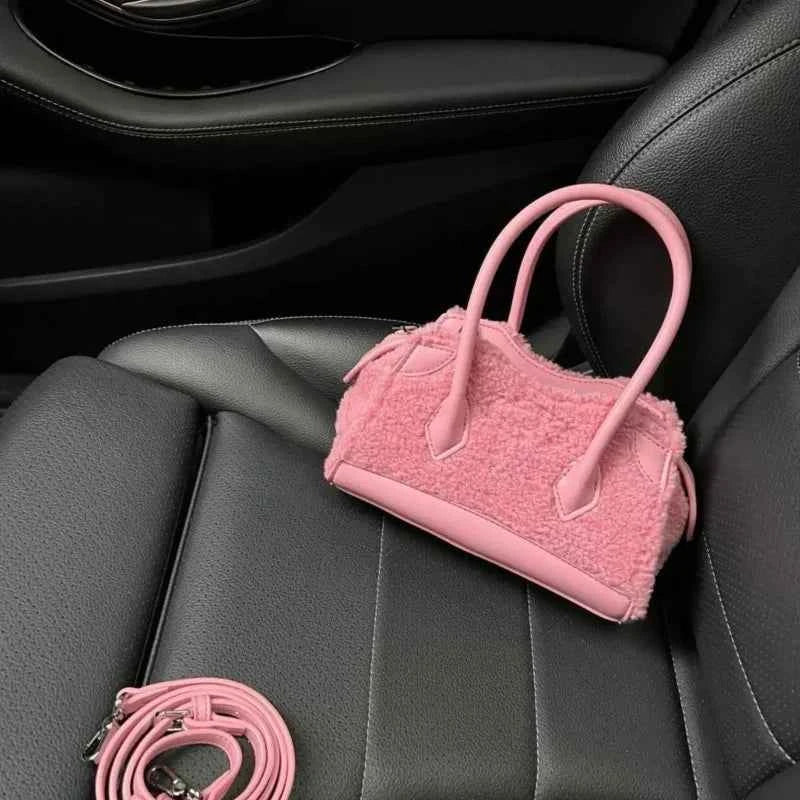 Cozy Chic Faux Shearling Shoulder Bag