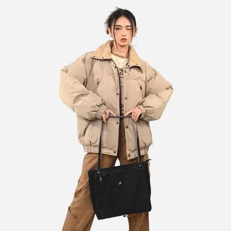 Premium Stand Collar Oversized Puffer Jacket