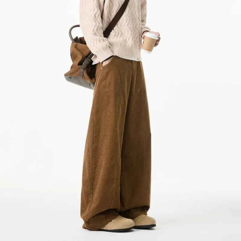 Casual Straight Oversized Corduroy Pants