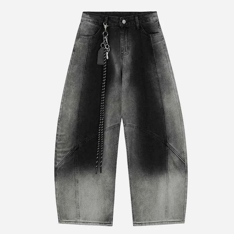 Chic Gradient Korean Style Wide Leg Jeans