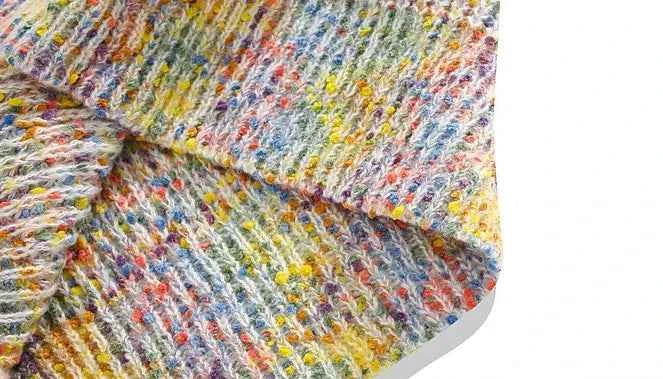 Cozy Colorful Japanese Style Knitwear Sweater