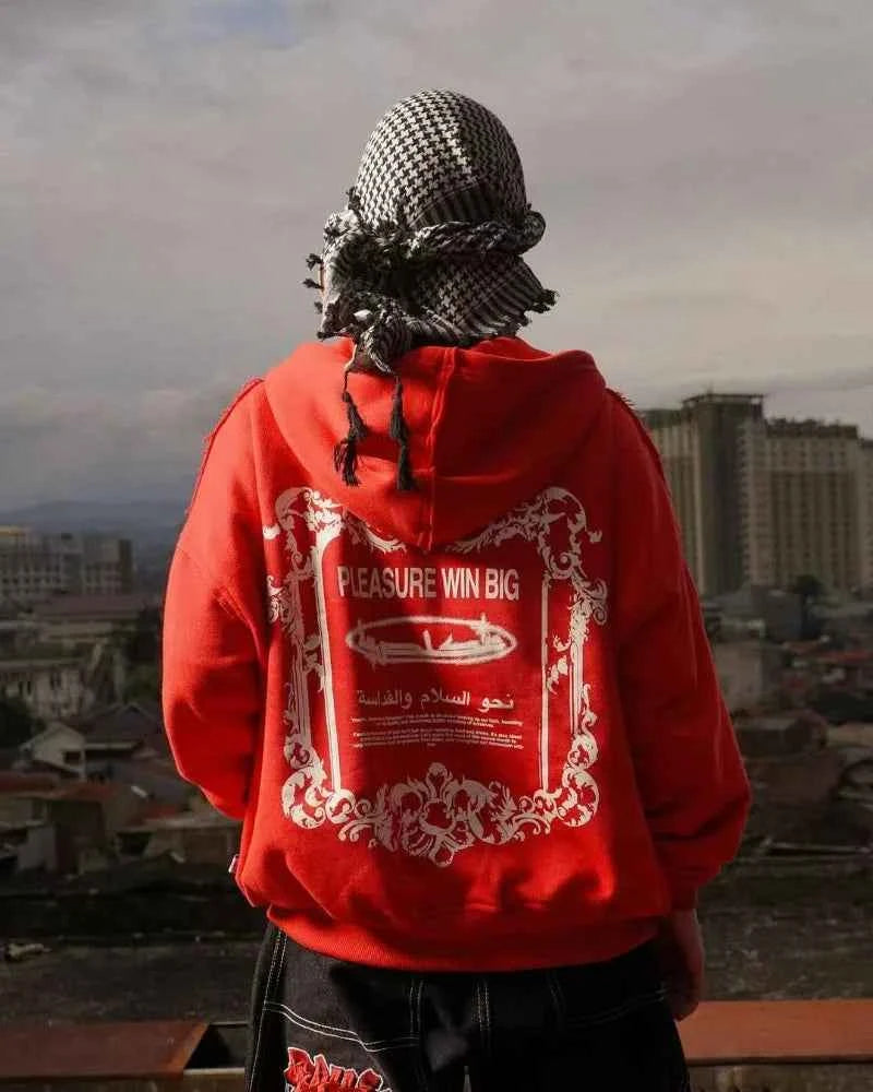 Vintage Modern Punk Zipper Hooded Sweatshirt