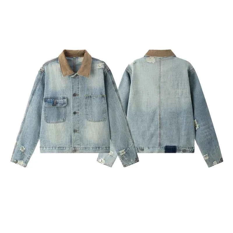 Y2K Streetwear High Quality Blue Denim Jacket