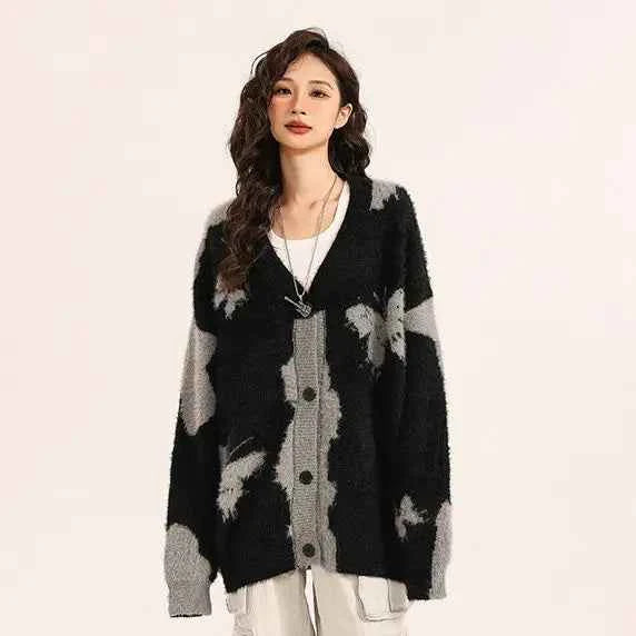 Women Cool Retro Loose Knitted Cardigan