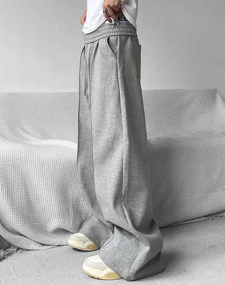 Y2K Versatile Classic Solid Wide Leg Jogger