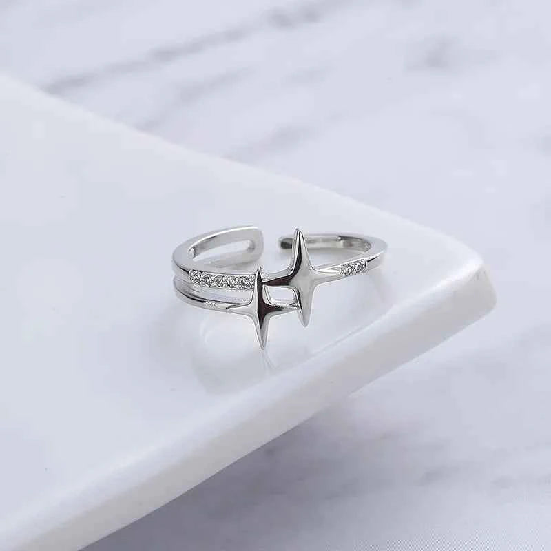 Women Casual Vintage Star Zircon Ring