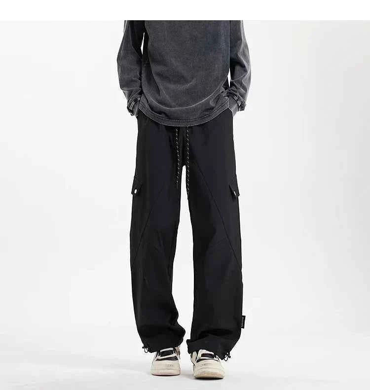 Durable Y2K Elastic Waist Casual Cargo Pants