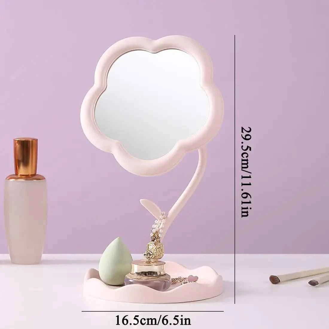 Flower-Shaped Vintage Mirror