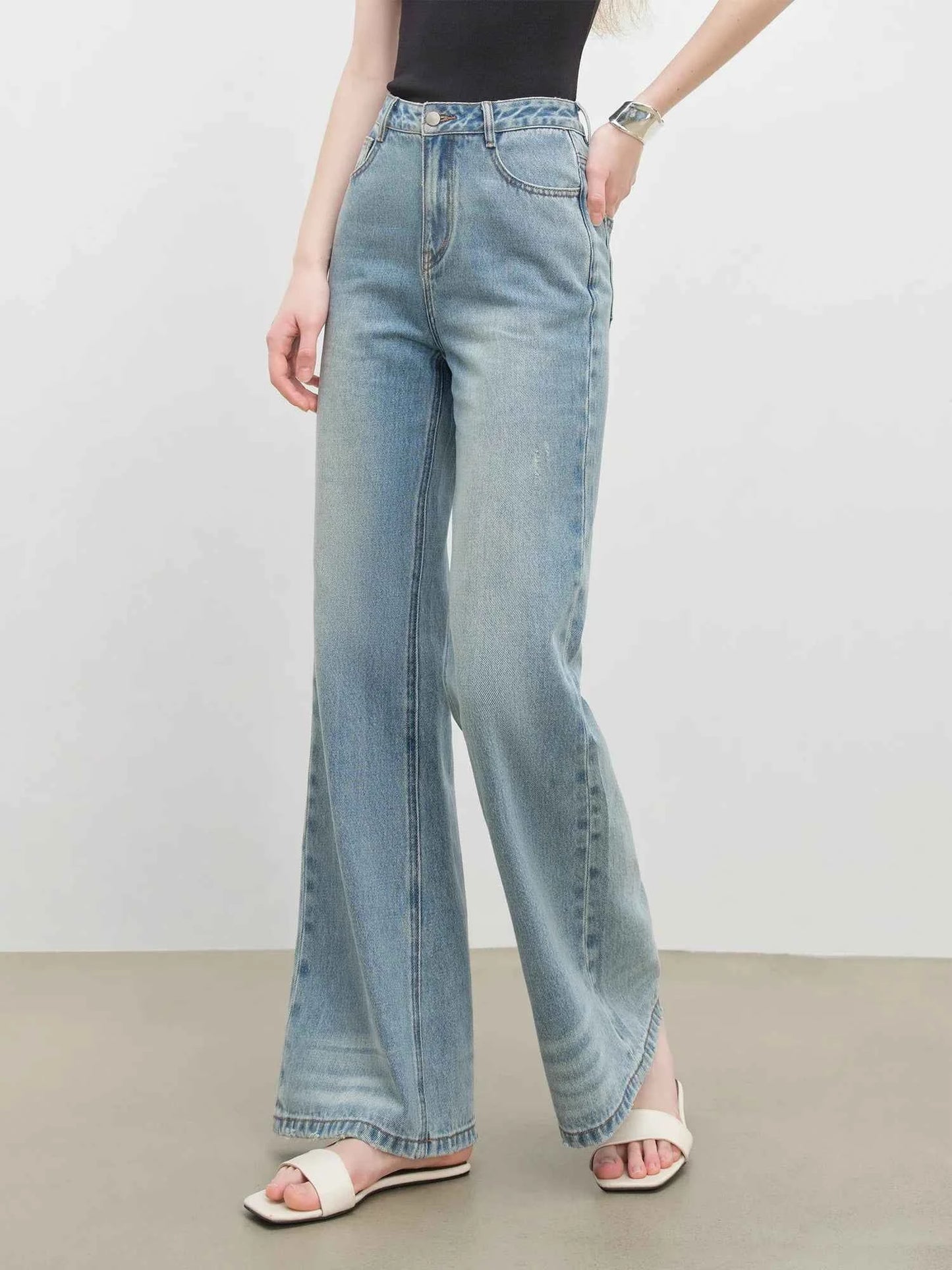 Flare High Waist Light Blue Jeans