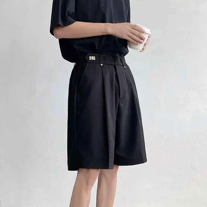 Luxury Elegant Solid Color Straight Casual Short