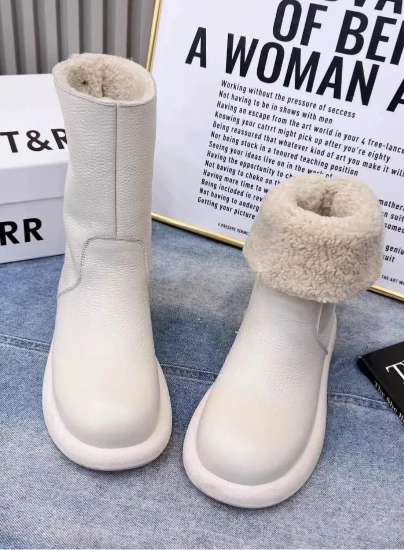 Plush Winter Casual Ankle Fur Boot - Luxuryurbanwear