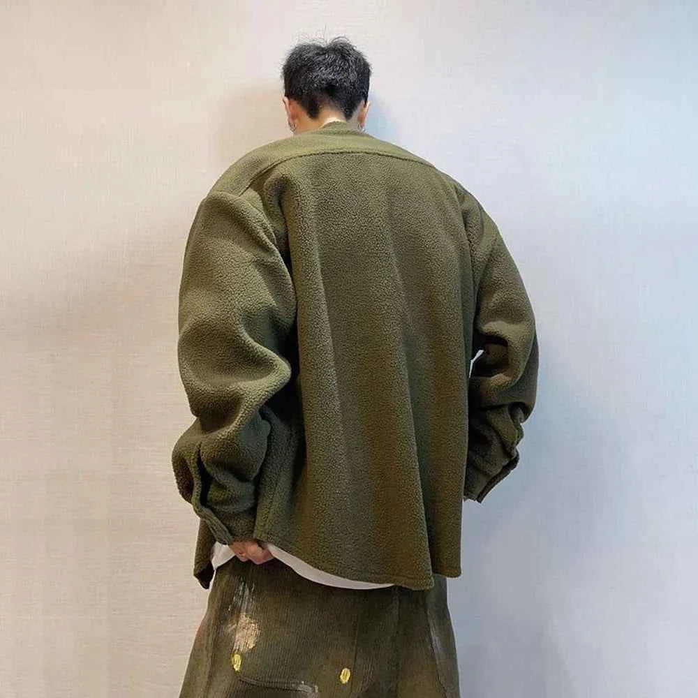 Faux Cashmere Polar Fleece Casual Jacket