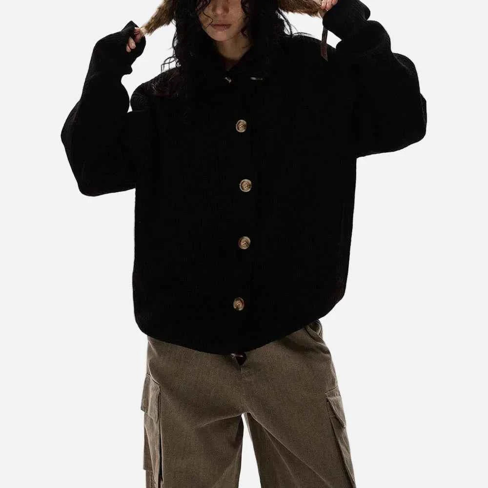 Unique Loose Knitted Long Sleeve Cardigan