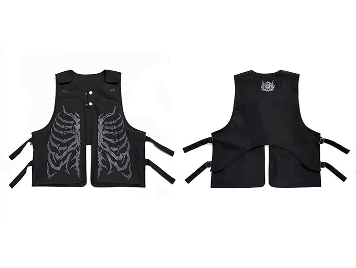 Skeleton Print Vest